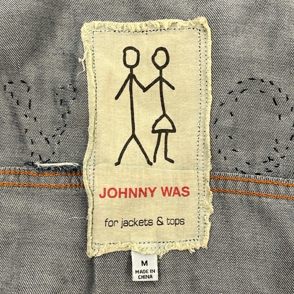 Johnny Was LOVE Rhinestone Jewel Jean Jacket - Picture 9 of 14